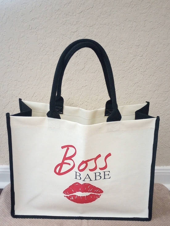 Handbags - NEW Boss Babe Canvas Tote Bag